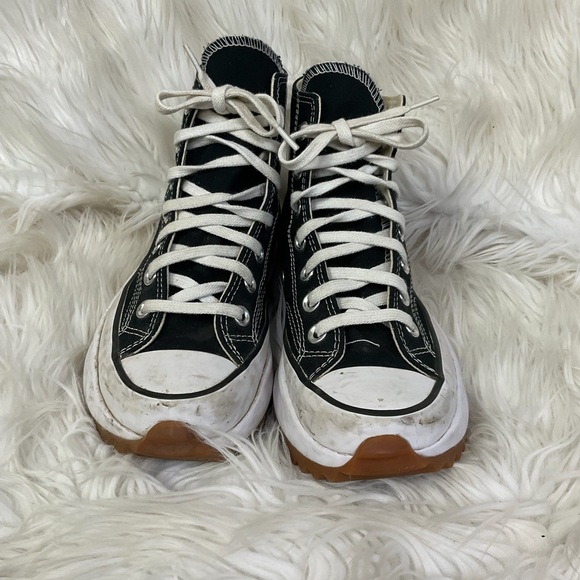 Converse Run Star Hike Black High-Top Platform Sneakers 6 - Picture 4 of 15